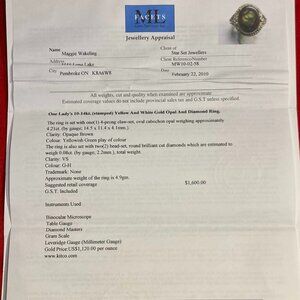 Opal and Diamond Dinner Ring